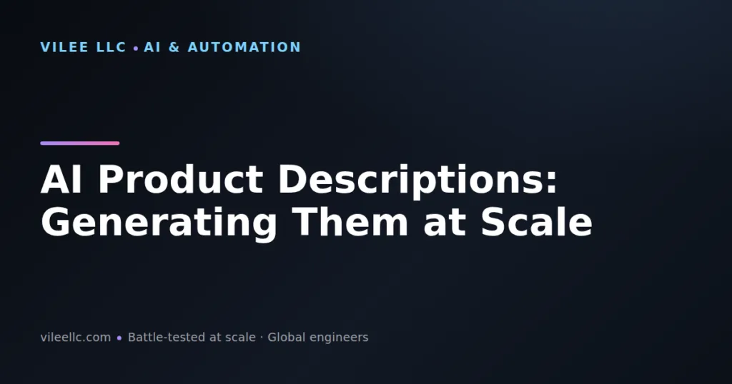 AI Product Descriptions: Generating Them at Scale