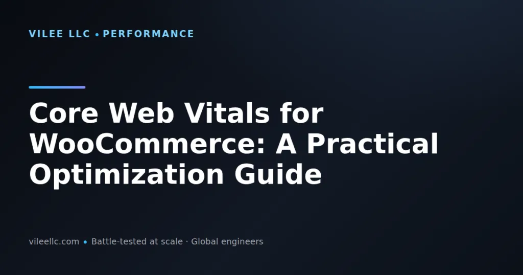 Core Web Vitals for WooCommerce: A Practical Optimization Guide
