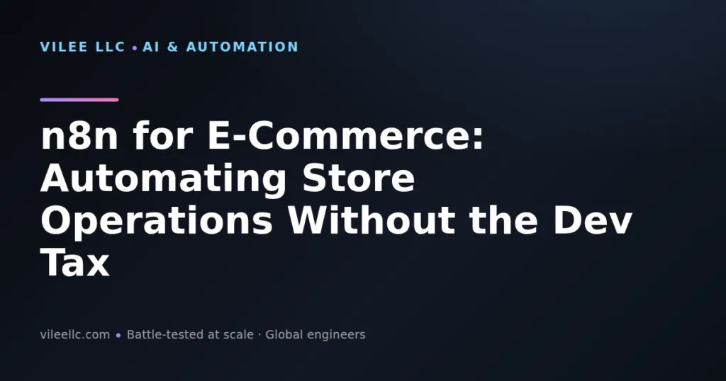 n8n for E-Commerce: Automating Store Operations Without the Dev Tax