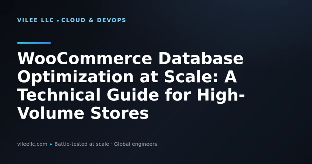 WooCommerce Database Optimization at Scale: A Technical Guide for High-Volume Stores