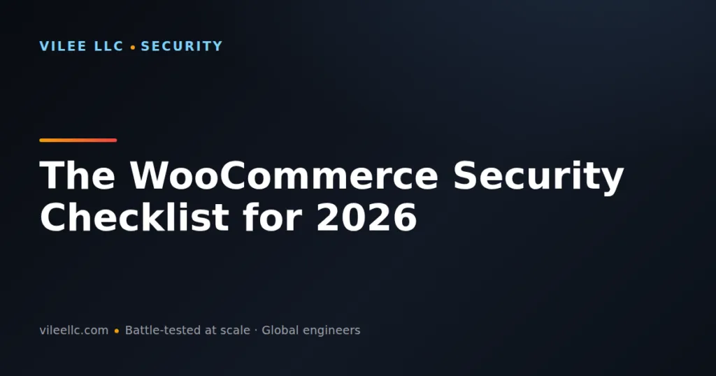 The WooCommerce Security Checklist for 2026