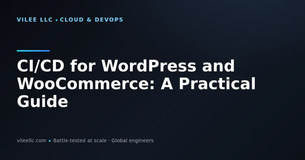 CI/CD for WordPress and WooCommerce