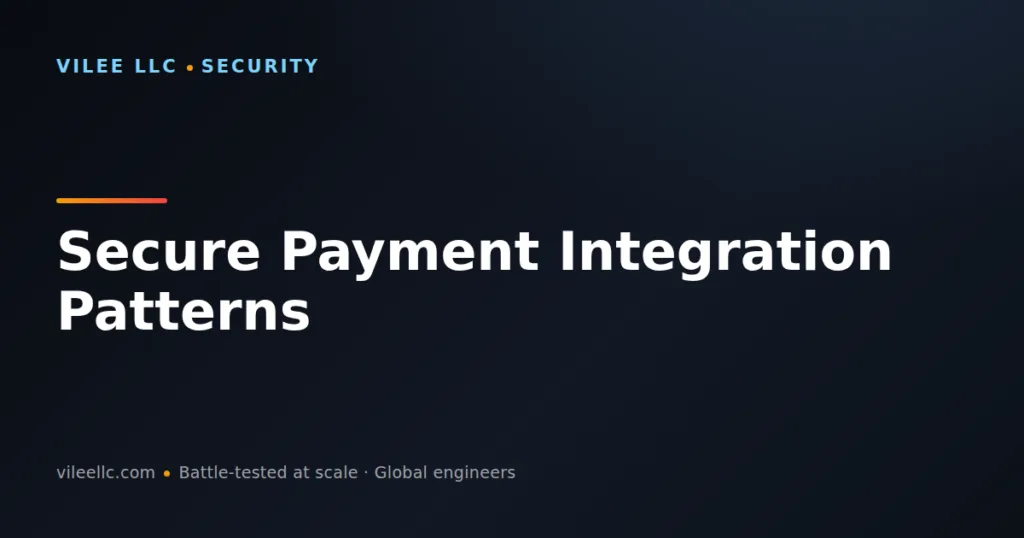 Secure Payment Integration Patterns for E-Commerce: A Guide to Protecting Cardholder Data