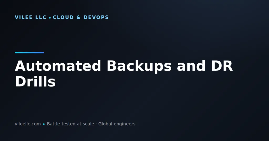 Automated Backups and DR Drills: Testing Your Way to Recovery Readiness