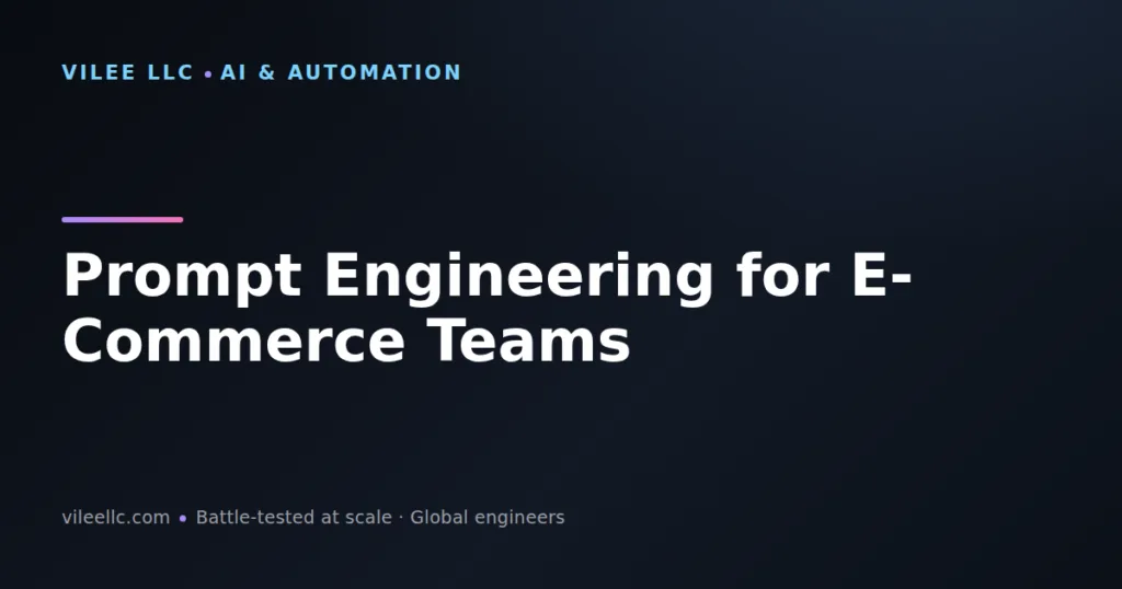 Prompt Engineering for E-Commerce Teams: A Practical Guide to AI-Powered Content & Customer Operations