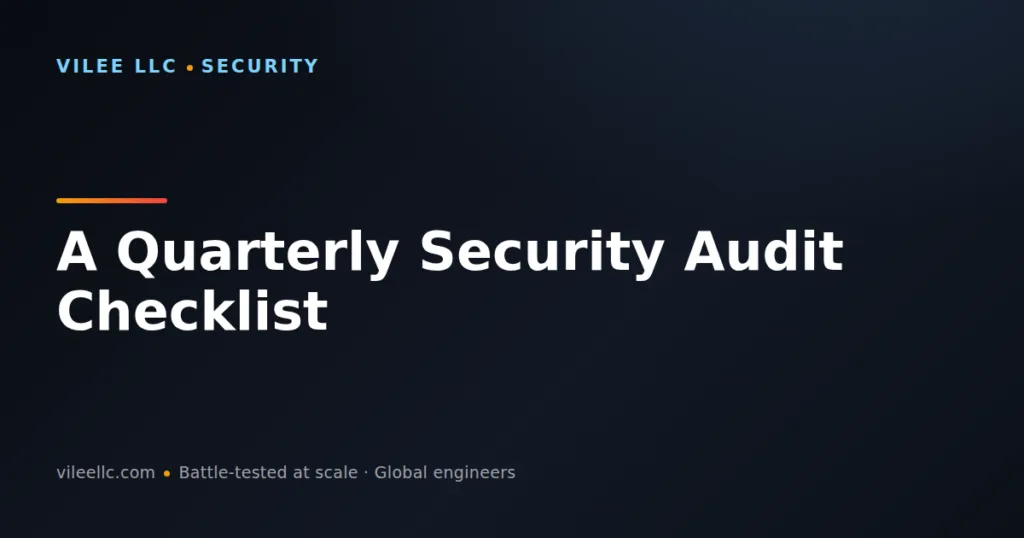 A Quarterly Security Audit Checklist for WooCommerce